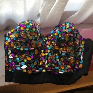jewel rave top bustier